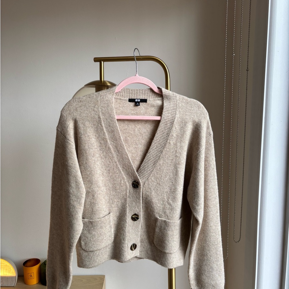 Uniqlo Light Brown Cardigan Sweater